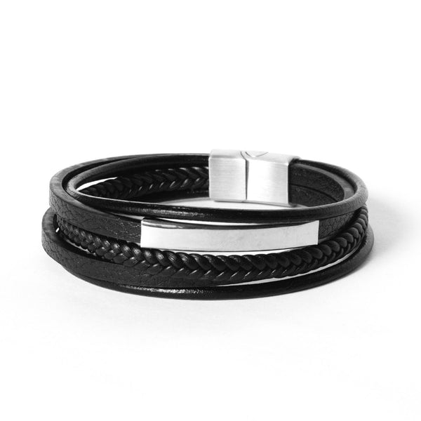 Pulseira de Couro Gambino Pulseira de Couro LUHEM Acessórios Masculinos   